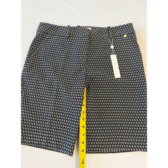 NWT Trina Turk Gemometric Bermuda Shorts Women 8 Chic Career Vacation Black - Picture 5 of 15